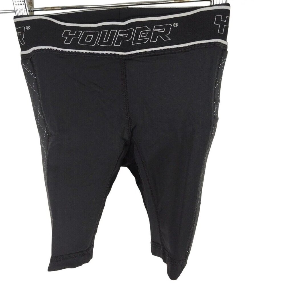 Youper Padded Sliding Shorts Boys Size S Black Baseball Football Sports
